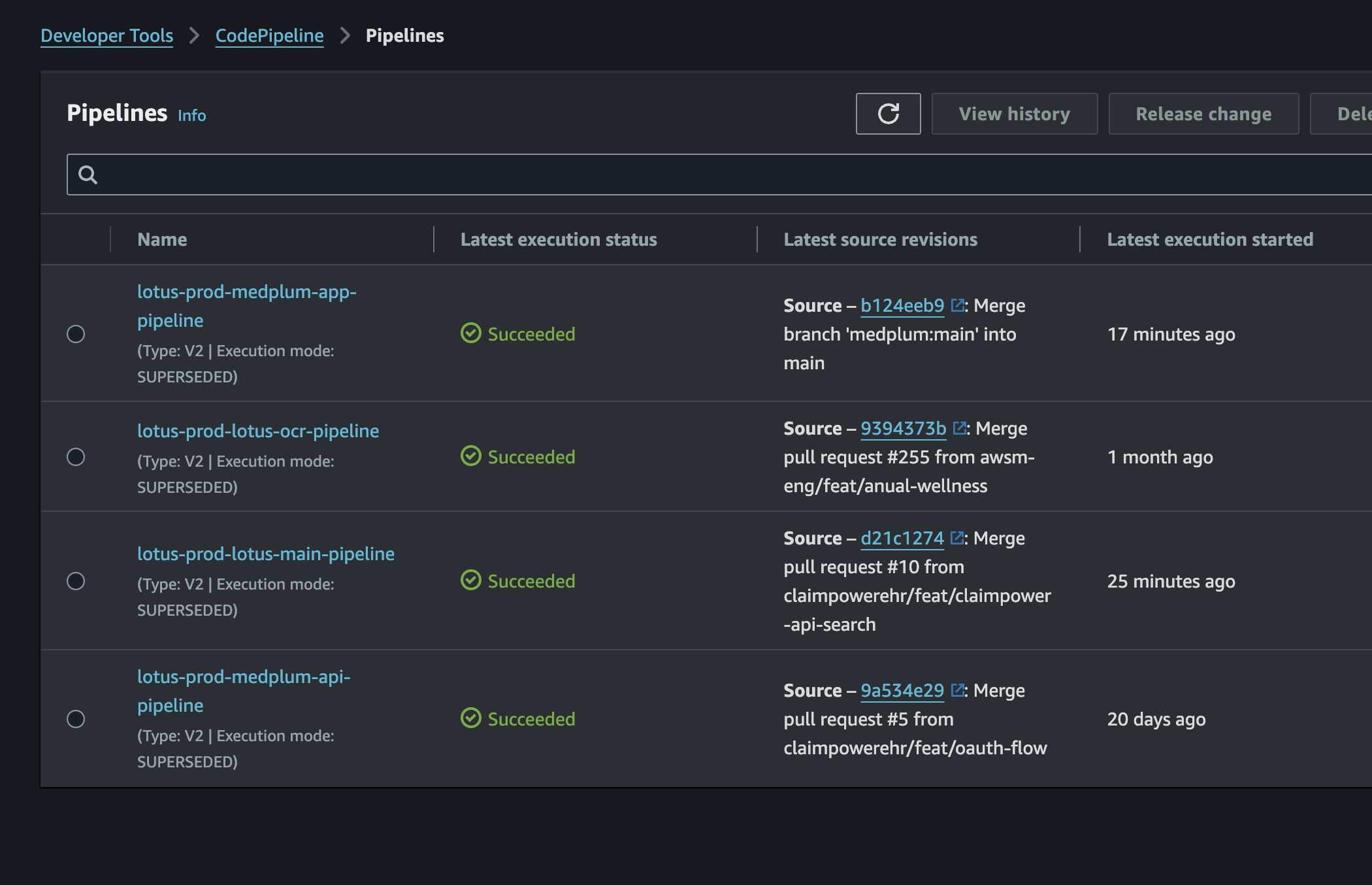 AWS Developer Pipelines